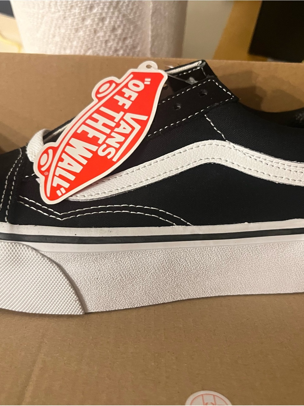 Vans Old Skool Low Top Sneaker in Black and White
